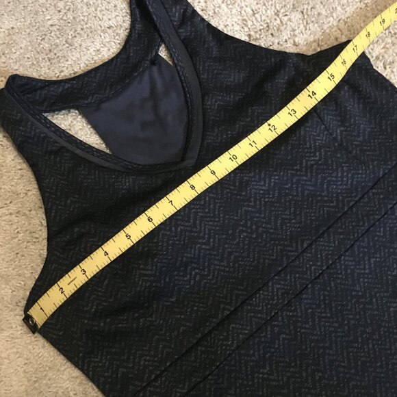 Mondetta Blue Chevron Racerback Workout Dress With Built in Bra - Picture 11 of 16